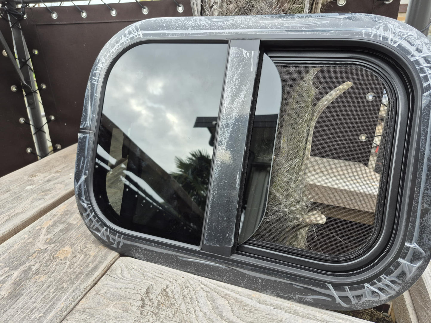 350 x 500 Tinted Sliding Glass Window with integrated insect mesh