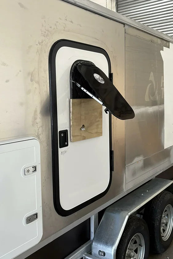 1100 x 650 Tear Drop Camper / Small RV Door / Box Trailer door (Opening Window)