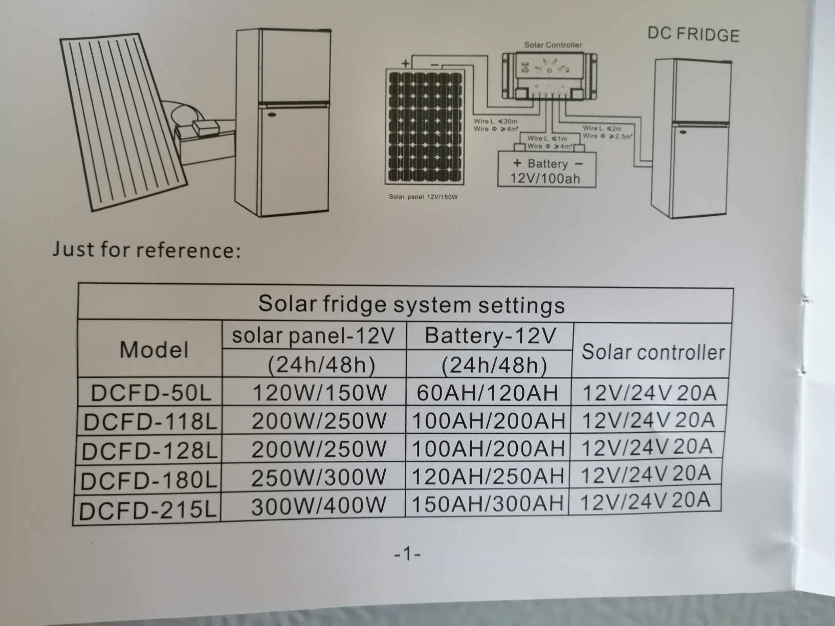 Fridge freezer 12/24v DC 128l for boat/caravan/truck/RV/Tiny house/off grid living