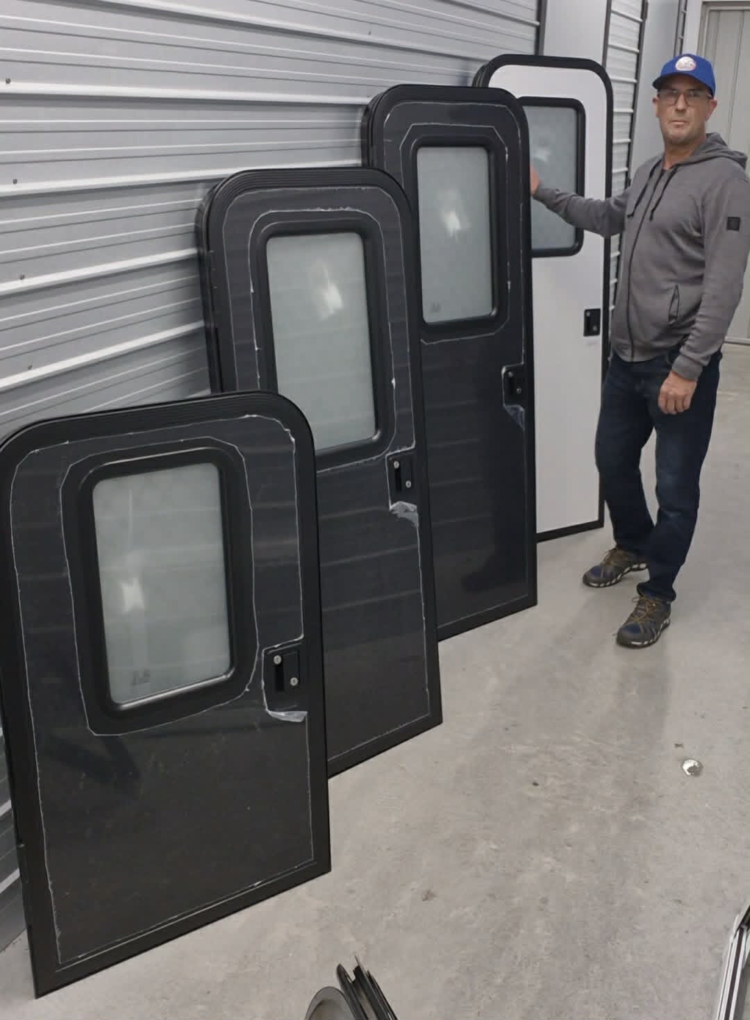 1100 x 650 Tear Drop Camper / Small RV Door / Box Trailer door (Fixed window)