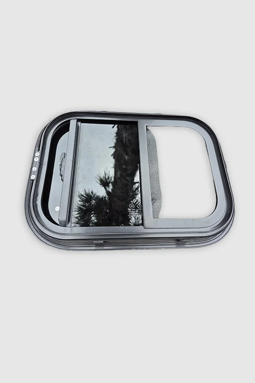 350 x 500 Tinted Sliding Glass Horsefloat / Horsetruck Window with integrated insect mesh
